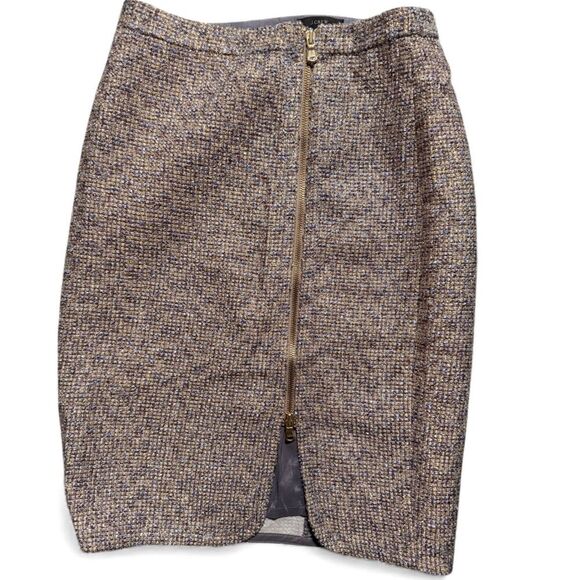 J. Crew Dresses & Skirts - J. Crew, Holiday Pencil Skirt, Metallic Tweed, Size 2Petite, (Pre-loved)